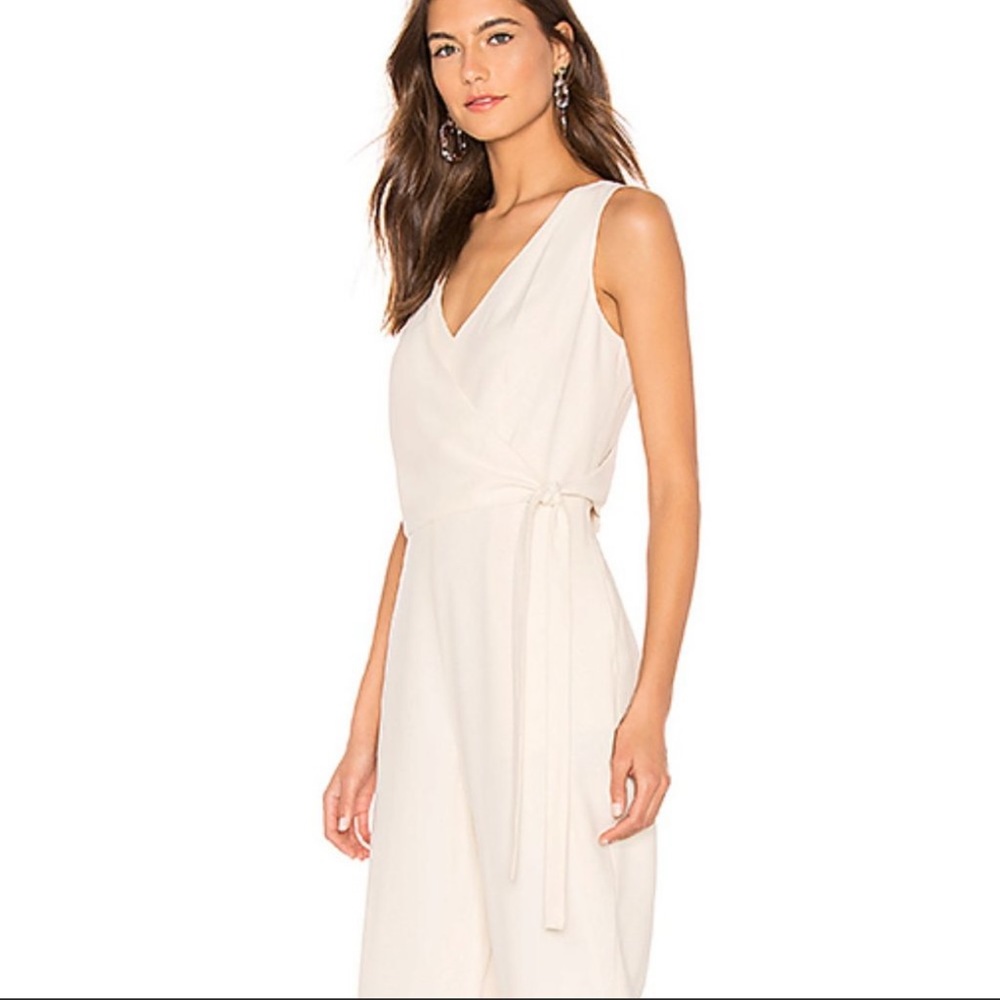 1. State Revolve Cream Wrap Jumpsuit